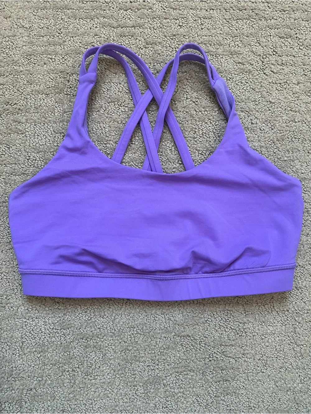 Lululemon Energy Bra Purple Size 8 Strappy Crossback Athletic Sports Bra